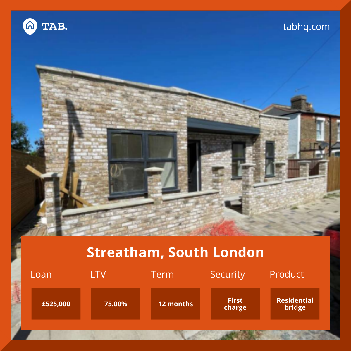 £525,000 bridging loan for a residential property in Streatham, South London