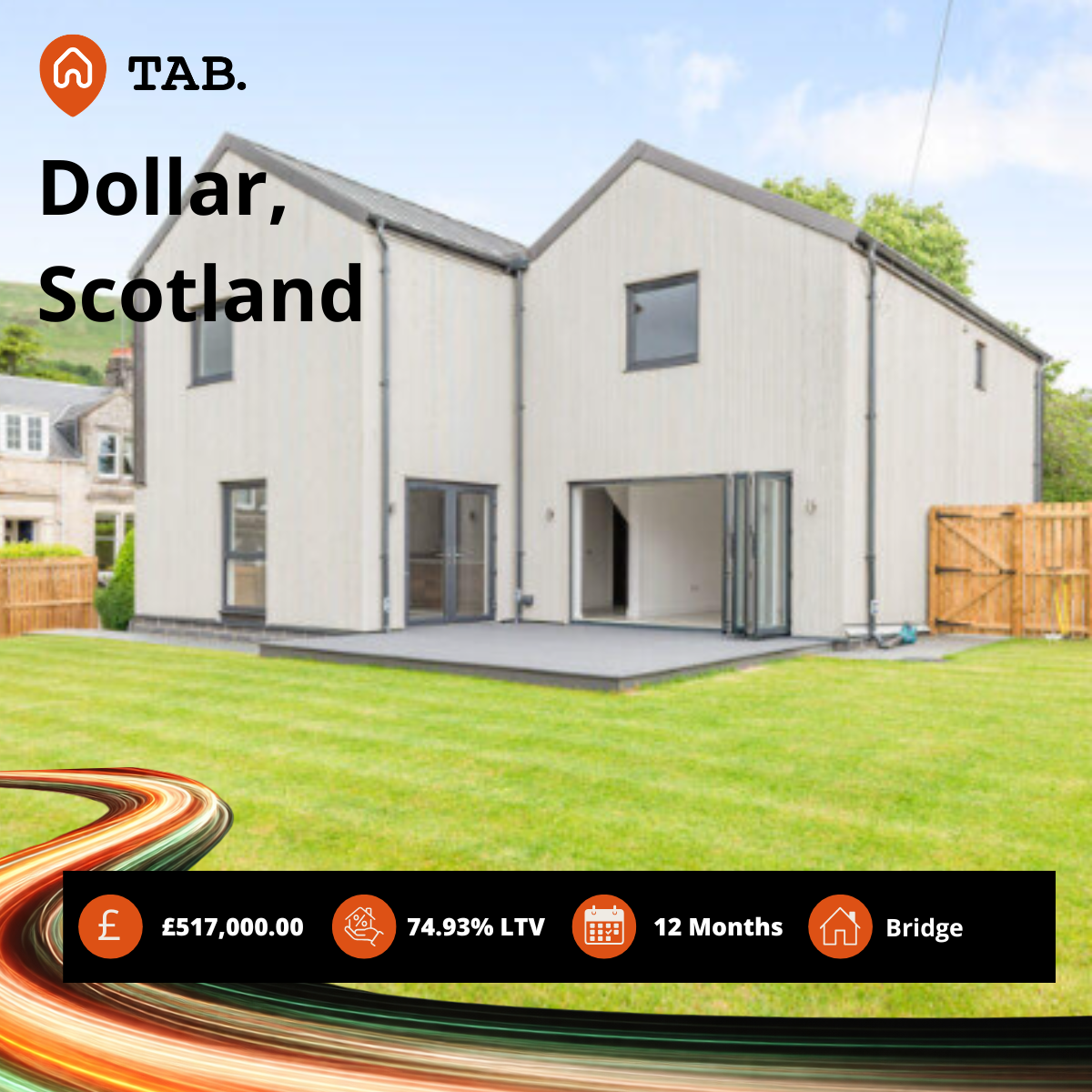 £517,000 bridging facility to release capital in Dollar, Scotland