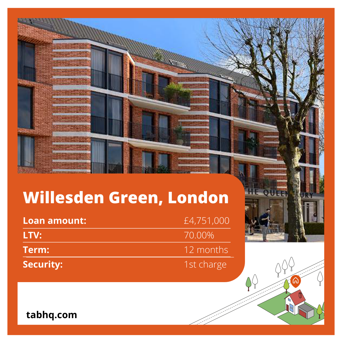 Tab | HQ | Case studies - TAB and Opes Financial Partners close £4.75m bridging deal:
TAB completed a £4.75m first charge commercial bridging loan for Setha Group’s latest project in Willesden Green, London. Tab | HQ | Case studies - TAB and Opes Financial Partners close £4.75m bridging deal:
TAB completed a £4.75m first charge commercial bridging loan for Setha Group’s latest project in Willesden Green, London.